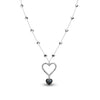 Heart droplet rhinestone necklace