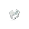 Floral crystal heart stud piercing