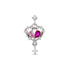 Thorn double pink drop piercing