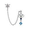 Fancy royal double chain piercing