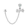 Ribbon star chain double piercing