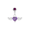 Purple heart wings piercing