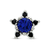 Blue and black star piercing