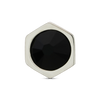 Hexagon black stud piercing