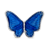 Blue resin butterfly stud piercing