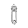 Crown safety pin piercing
