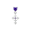 Purple heart mini cross piercing