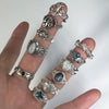 Thorn pink gemstone heart twist sterling silver ring (pre-order only)