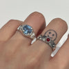 Aqua gemstone sterling silver ring (pre-order only)