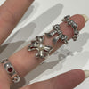 Ribbon twist sterling silver ring