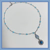 Deep blue double bead necklace