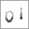 Rope zag hoop earrings