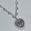 Swarovski deep blue antique heart necklace