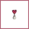 Pearl pink heart piercing