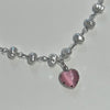 Princess spike heart and space necklace and earrings set (20% off)