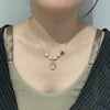 Pink pearl raindrop necklace