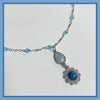 Deep blue double bead necklace