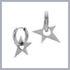 (Highly recommended) Fancy chrome cross shooting star necklace and earrings