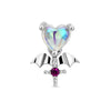 Holographic heart kandy bat piercing