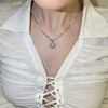 Pearl crystal mix necklace