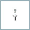 Blue knife drop piercing
