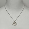 Heart twist thorn sterling silver necklace