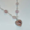 Peach fairy rose quartz necklace