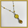 Deep yellow double bead necklace