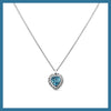 Sterling silver montana gem heart necklace