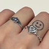 Purple magic sterling silver ring