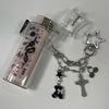 Space cherry cross lighter keychain case