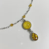 Deep yellow double bead necklace