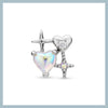 Double heart spark piercing