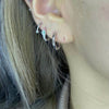 Rhinestone snake hoop earrings