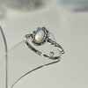 Moonstone vintage sterling silver ring