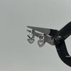 Double heart hoop earrings