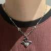Heart angel star chain necklace