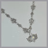 Angel chrome crown heart necklace