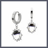 Oval bling hoop earrings
