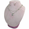 White pearl double quartz gemstone necklace set