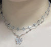 Double butterfly twist necklace