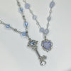 Baby blue key necklace