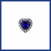 Deep blue heart piercing