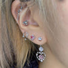 Spike heart set earrings and earrings