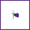 Purple knife heart piercing