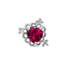 Deep pink royal heart piercing