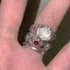 Moonstone melting ring