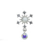 Winter pearl drop piercing