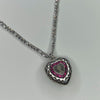 Swarovski pink antique lock necklace