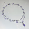 Purple fancy amethyst double necklace
